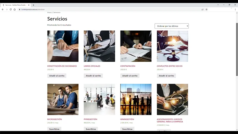 Nueva Web de Servicios para la Empresa